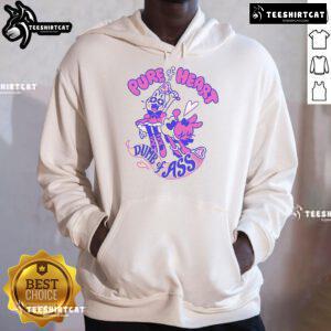 Cute Pure of Heart Dumb of Ass Giraffalope Hoodie featuring a whimsical design and vibrant colors, perfect for animal lovers.