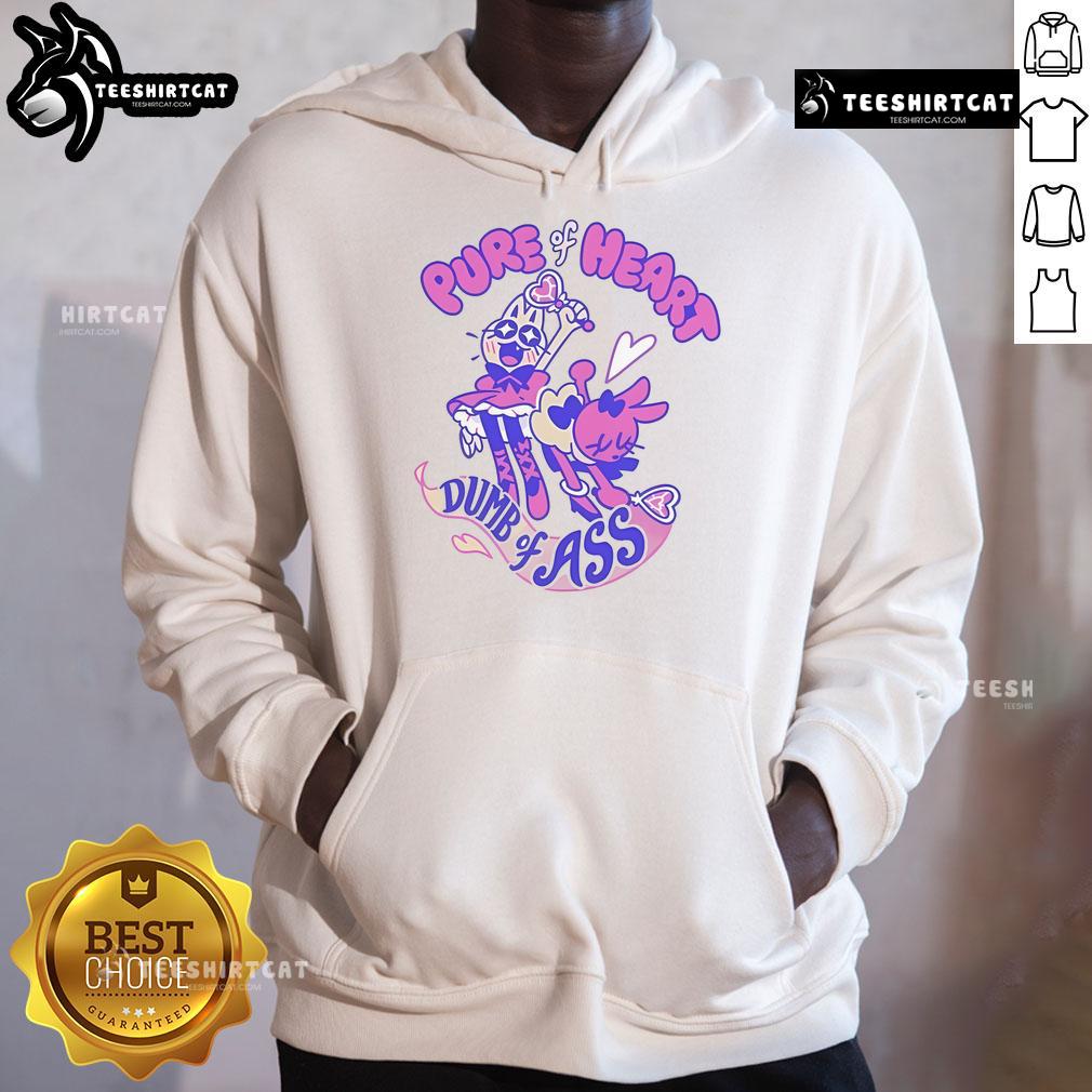 Cute Pure of Heart Dumb of Ass Giraffalope Hoodie featuring a whimsical design and vibrant colors, perfect for animal lovers.