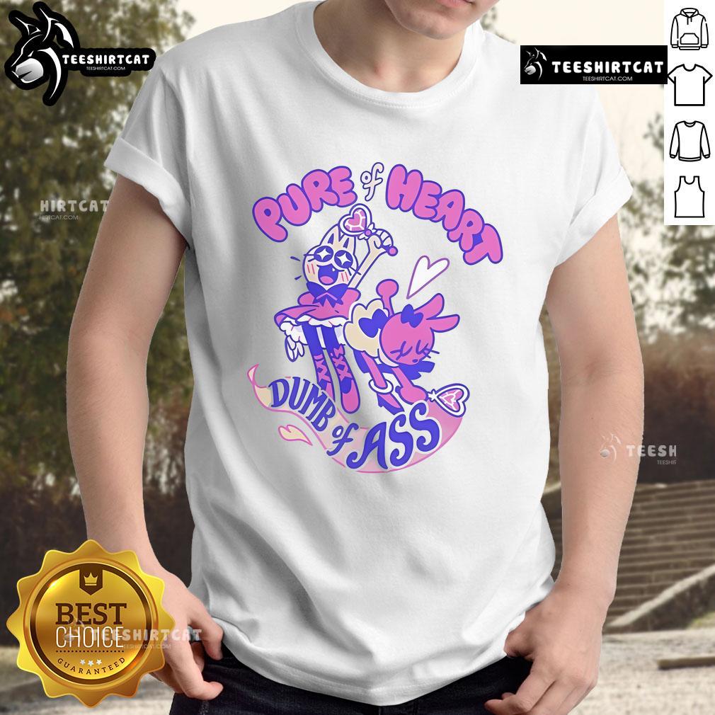 Alt Text: Cute Pure Of Heart Dumb Of Ass Giraffalope T-Shirt featuring a whimsical giraffalope design on a vibrant background.