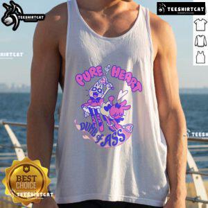 Cute Pure of Heart Dumb of Ass Giraffalope Tank Top featuring a whimsical giraffalope design in vibrant colors.
