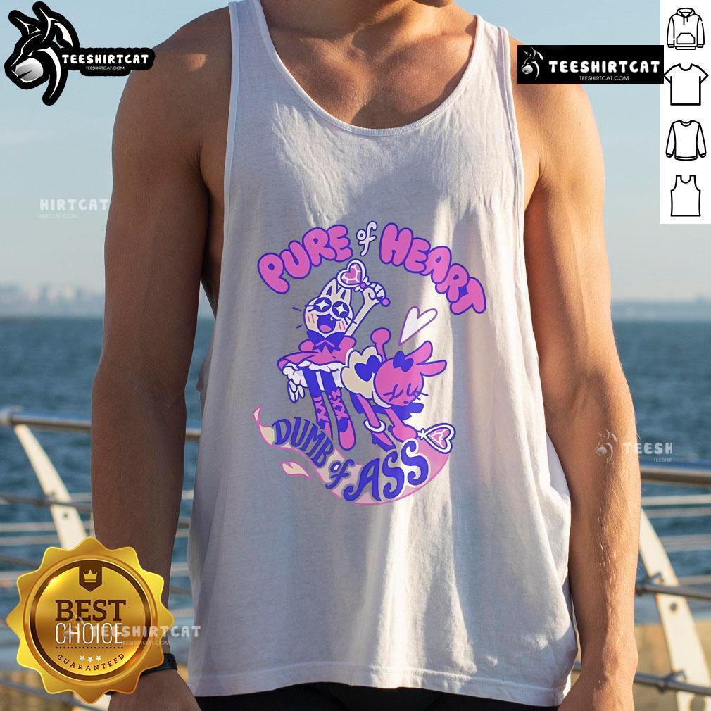 Cute Pure of Heart Dumb of Ass Giraffalope Tank Top featuring a whimsical giraffalope design in vibrant colors.