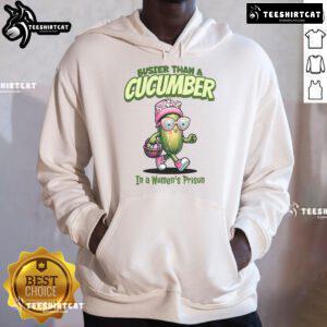 Funny 'Busier Than A Cucumber In A Women's Prison' Easter hoodie featuring vibrant colors and playful design.
