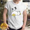 Funny duck sleeping in pajamas on a t-shirt, showcasing a cute and tired duck design for duck lovers.