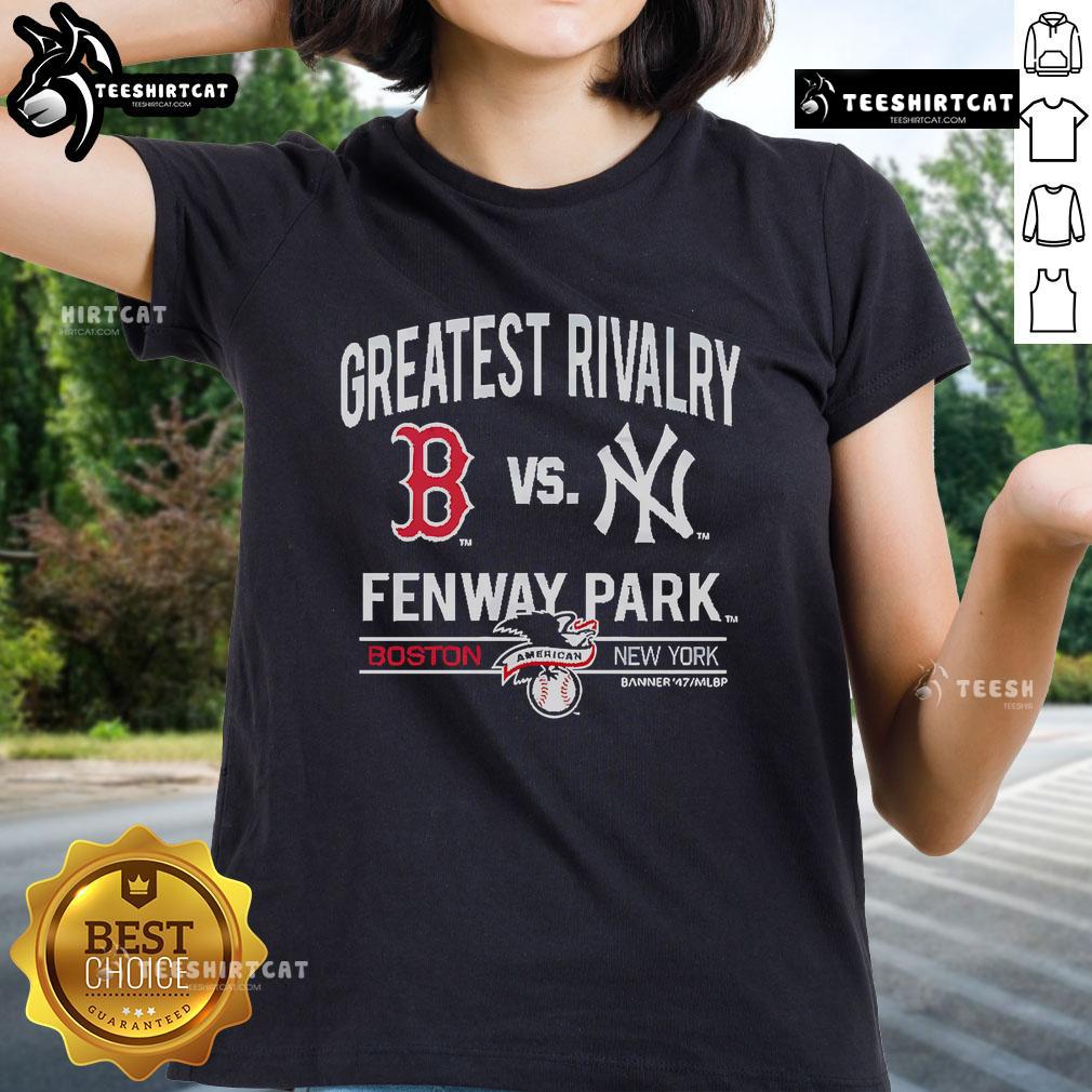 Boston Red Sox vs New York Yankees Fenway Park ladies tee showcasing team spirit and vibrant design for fans.