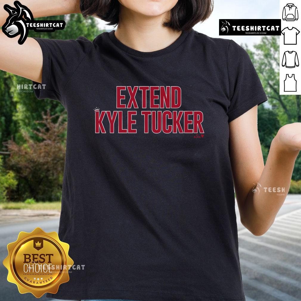 Good Extend Kyle Tucker Ladies Tee featuring a stylish design perfect for Houston Astros fans and baseball enthusiasts.