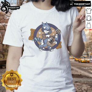 Lady wearing Good Jammin' Out Harley Ambertail Games tee, showcasing stylish design and comfortable fit for casual outings.