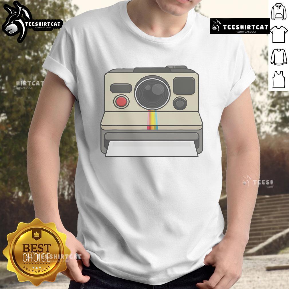 Good Vintage Instant Camera 80s Style T-Shirt featuring retro design and vibrant colors perfect for photography enthusiasts.