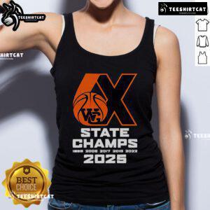 Good Webster Groves Basketball 6x State Champs 2025 tank top, showcasing team pride and championship achievement.