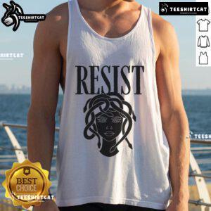 Hot Resist Medusa Women's Rights Feminist Rage Tank Top featuring a bold graphic design promoting gender equality.