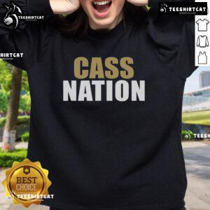 Nice Cass High School Nation sweatshirt featuring vibrant school colors and logo, perfect for alumni and fans.