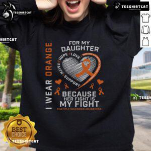 Nice Fight Daughter Multiple Sclerosis Awareness Sweatshirt showcasing support for MS awareness with vibrant design.