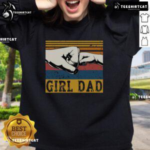 Alt Text: Vintage sweatshirt for Nice Girl Dad celebrating Father's Day, perfect gift for fathers of daughters.