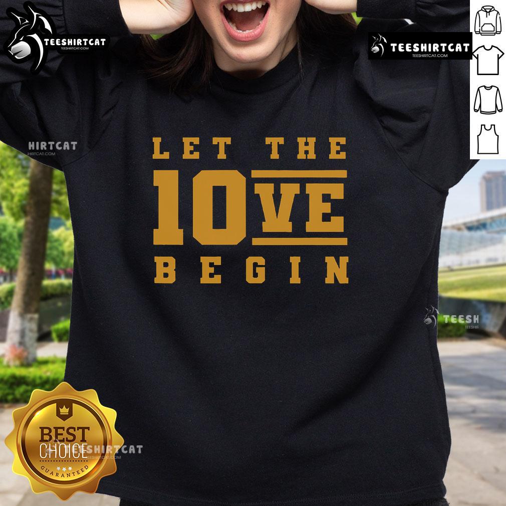 Cozy Nice Green Bay Love 10 Sweatshirt in vibrant green, perfect for fans showing team spirit during game day.