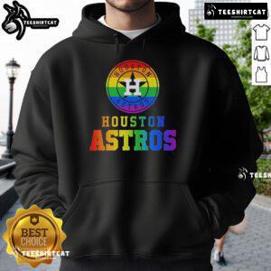 Nice Houston Astros Pride Hoodie featuring vibrant colors and team logo, perfect for showing your support.