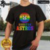 Alt Text: Nice Houston Astros Pride T-Shirt featuring vibrant colors and a bold logo, perfect for fans celebrating diversity.