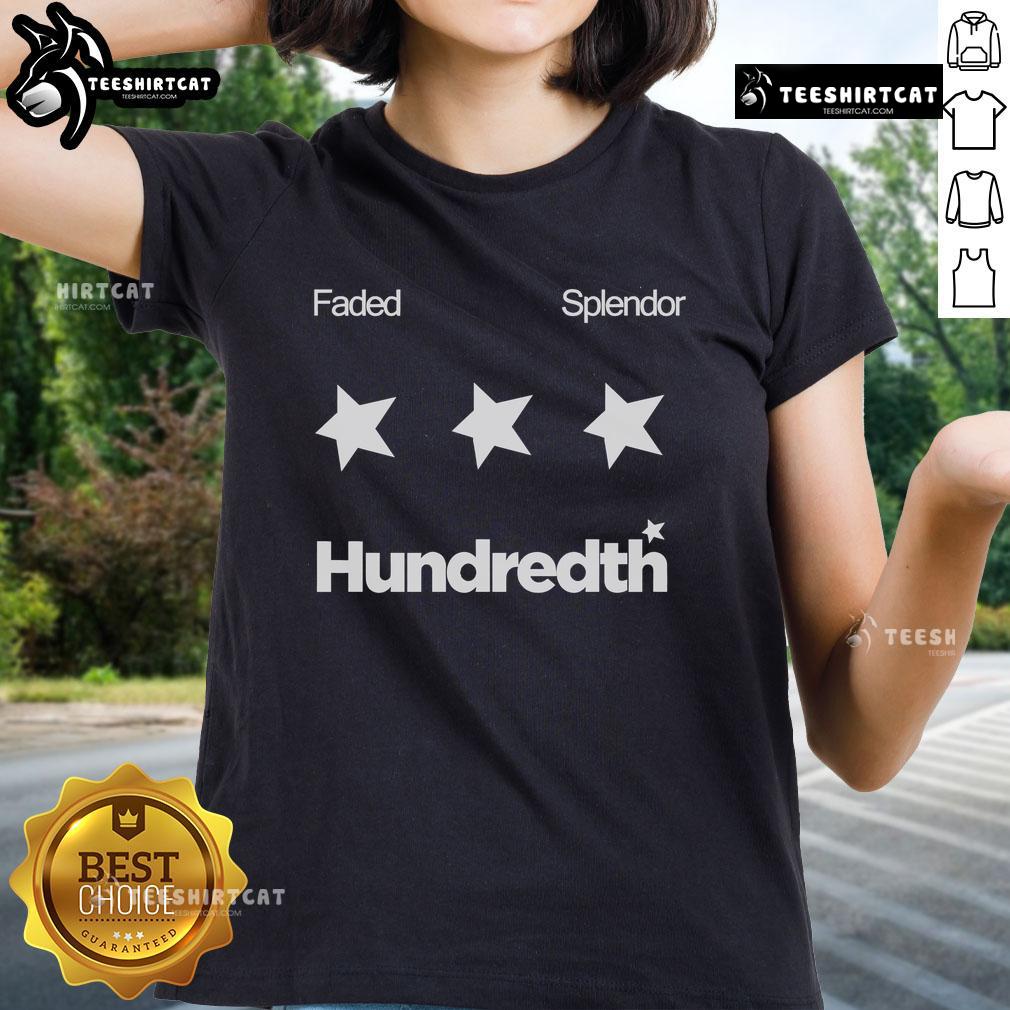 Nice Hundredth Faded Splendor Stars Ladies Tee featuring a stylish star design in soft fabric for casual wear.