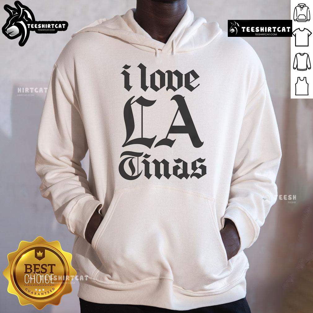 Nice I Love LA Tinas Hoodie featuring a stylish design, perfect for fans of Los Angeles fashion and culture.