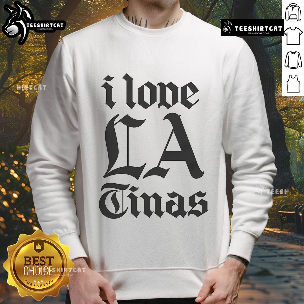 Nice I Love LA Tinas Sweatshirt featuring a stylish design, perfect for fans of Los Angeles fashion and culture.
