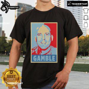 Stylish Nice John Hyslop Gamble T-Shirt featuring a bold graphic design and comfortable fit, perfect for casual wear.