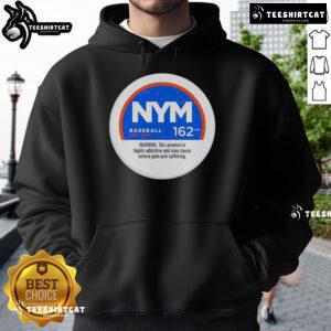 New York Mets baseball hoodie featuring 'Nice Severe Pain and Suffering' design, perfect for fans and collectors.