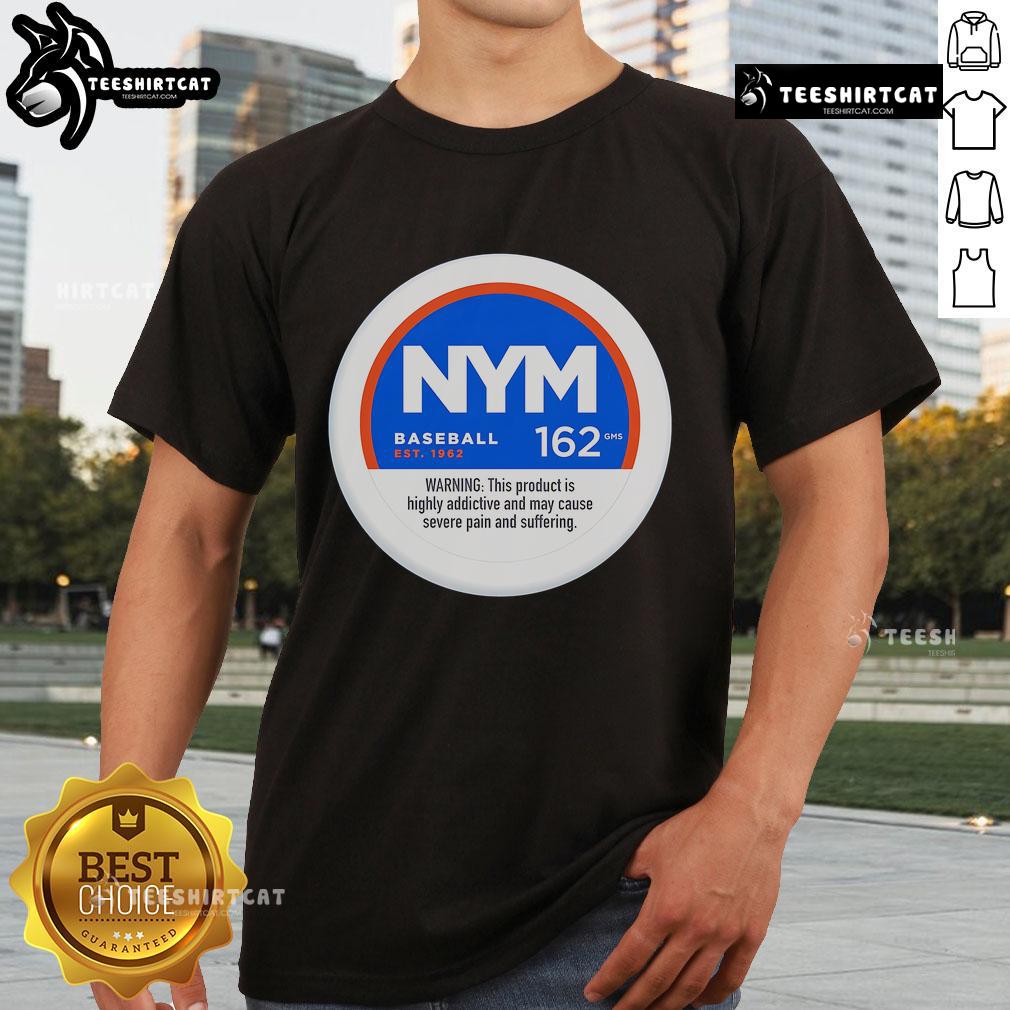 New York Mets baseball T-shirt featuring 'Nice Severe Pain and Suffering' slogan, perfect for passionate fans.