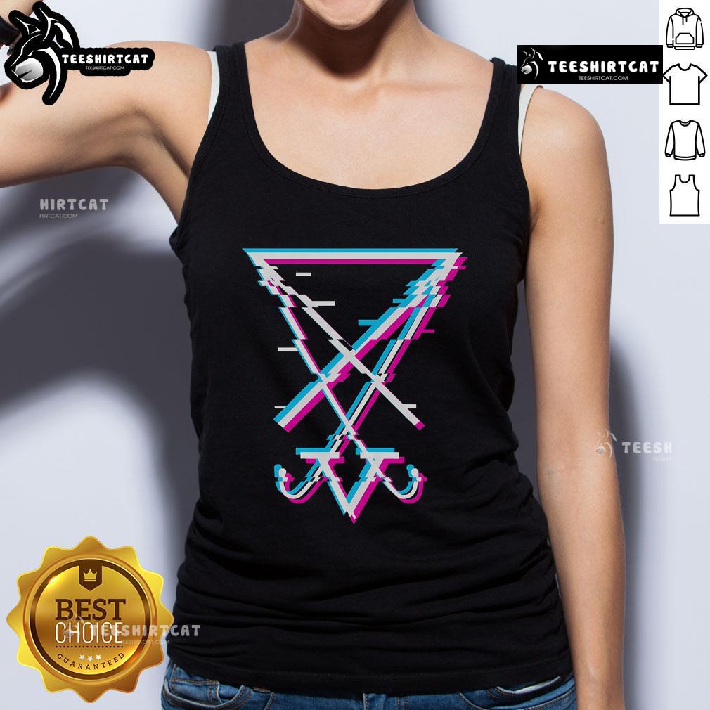 Stylish gothic tank top featuring the Nice Sigil of Lucifer symbol in an aesthetic design, perfect for alternative fashion.