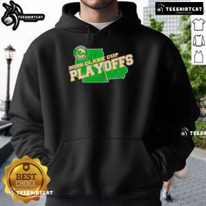 Nice Sioux City Musketeers 2025 Clark Cup Playoffs hoodie featuring team logo and vibrant colors for fans.