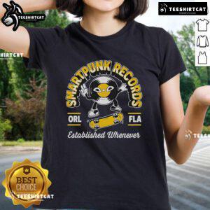 Alt Text: Smartpunk Records Ladies Tee featuring Nice Smartflip design, perfect for skaters in Orlando, Florida.