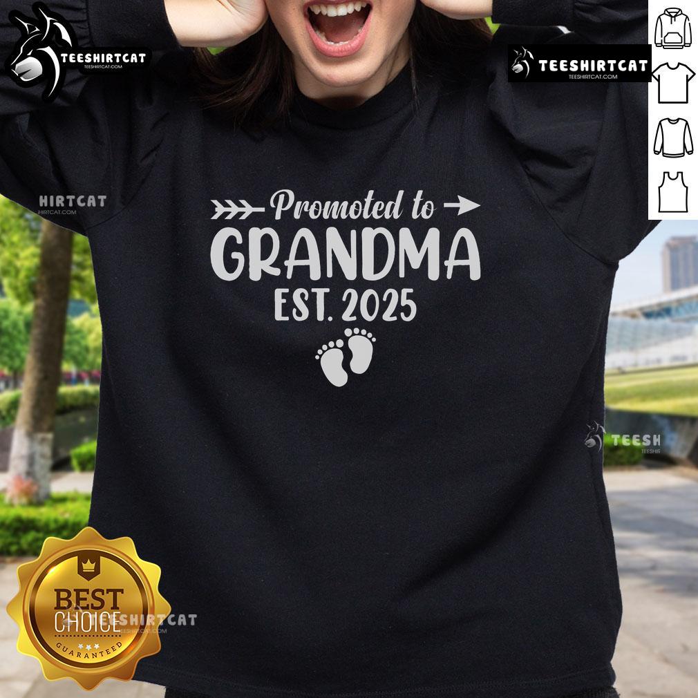 Nice Soon-To-Be Grandma 2025 sweatshirt, celebrating the promotion to Grandma, established 2025, in stylish design.