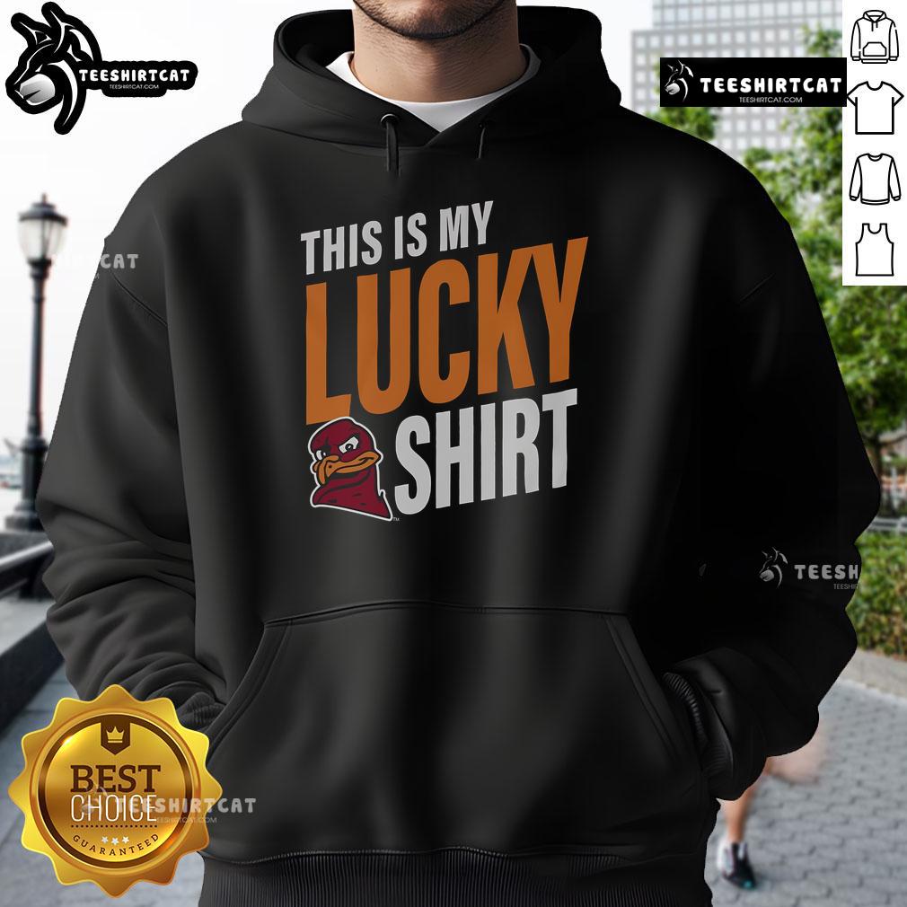 Virginia Tech Hokies hoodie, showcasing team spirit and luck, perfect for game day and fans of the Hokies.