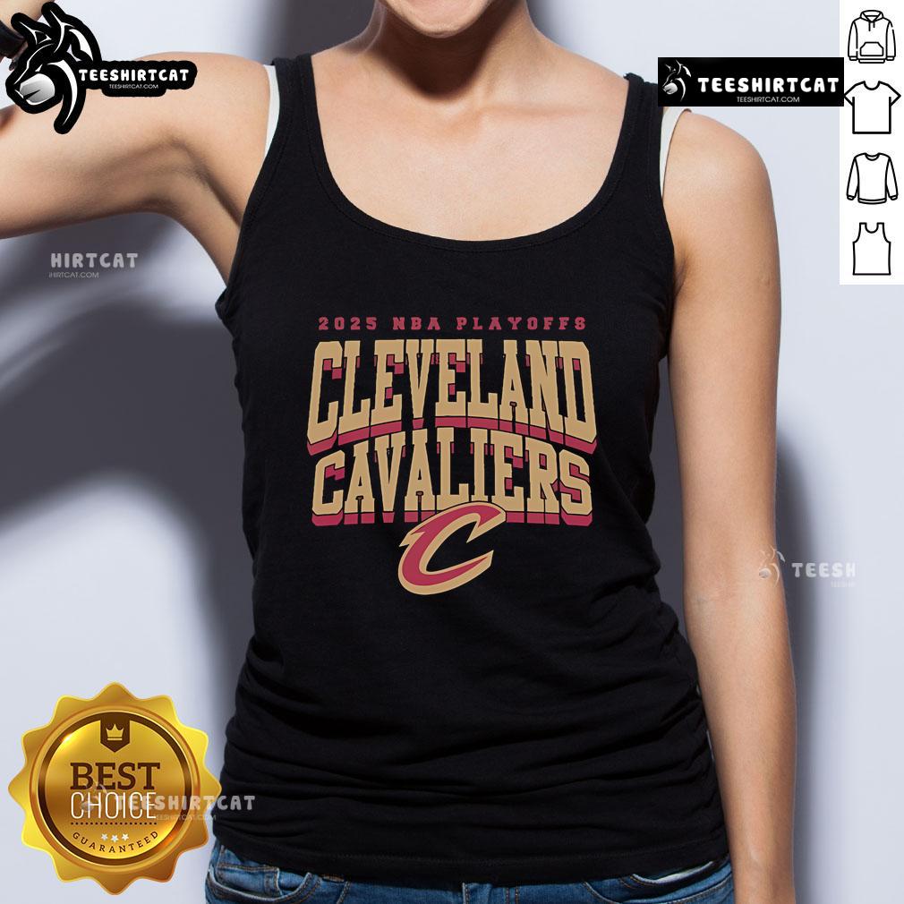 Cleveland Cavaliers Playoffs Script C tank top for 2025 NBA Playoffs, featuring a bold team logo and stylish design.