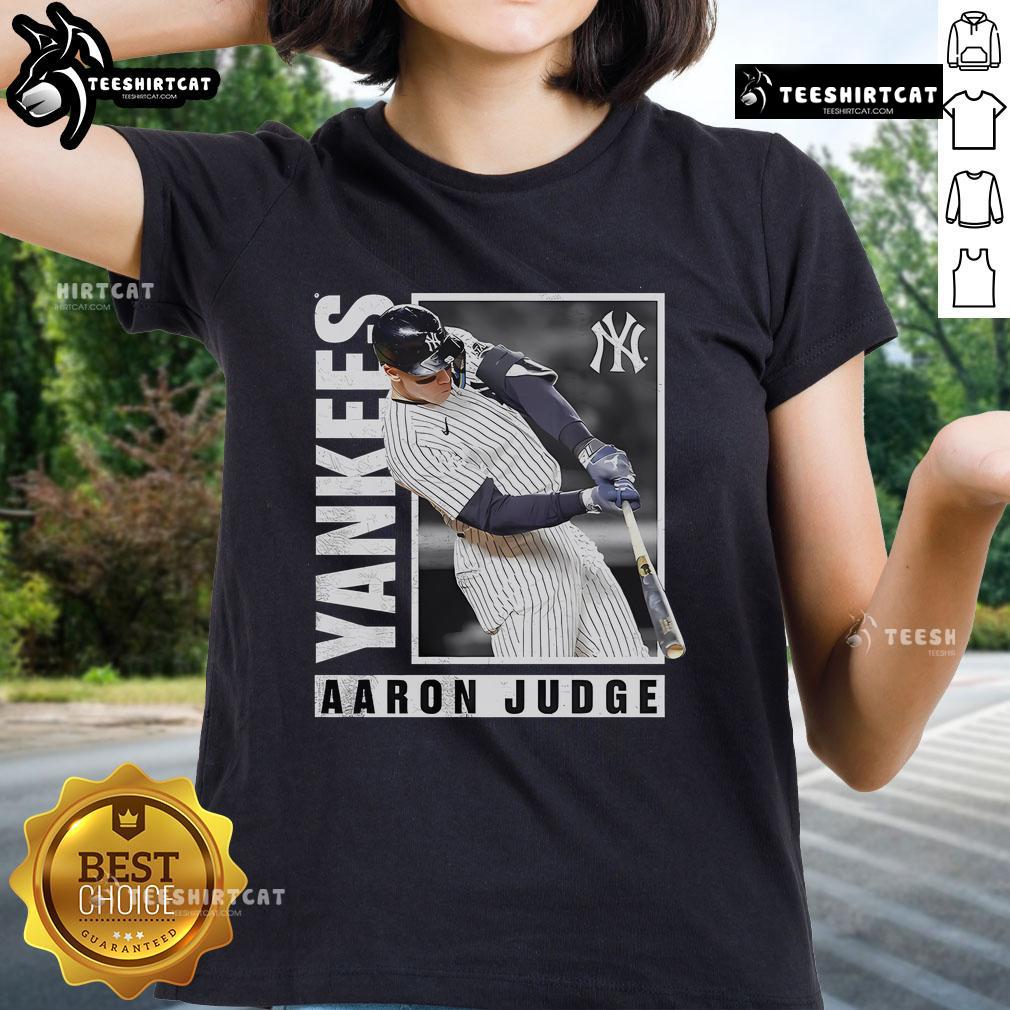 Official Aaron Judge New York Yankees MLB player in a hot streak, wearing a stylish ladies tee showcasing team pride.