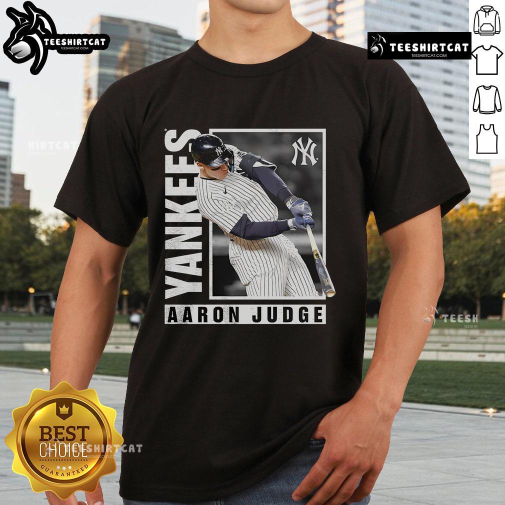 Official Aaron Judge New York Yankees MLB baseball player hot streak T-shirt featuring vibrant graphics and team colors.