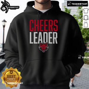 Alt Text: Official Arkansas State Red Wolves cheerleader hoodie featuring vibrant team colors and logo, perfect for fans.
