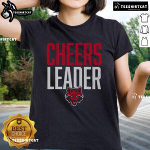 Official Arkansas State Red Wolves cheerleader ladies tee featuring vibrant colors and team logo for fans and supporters.