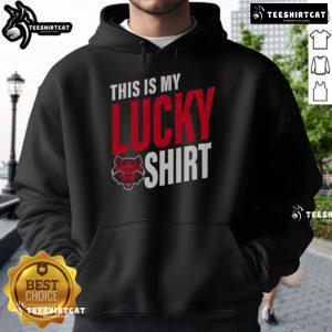 Alt Text: Official Arkansas State Red Wolves hoodie showcasing vibrant team colors and logo, perfect for fans and game days.