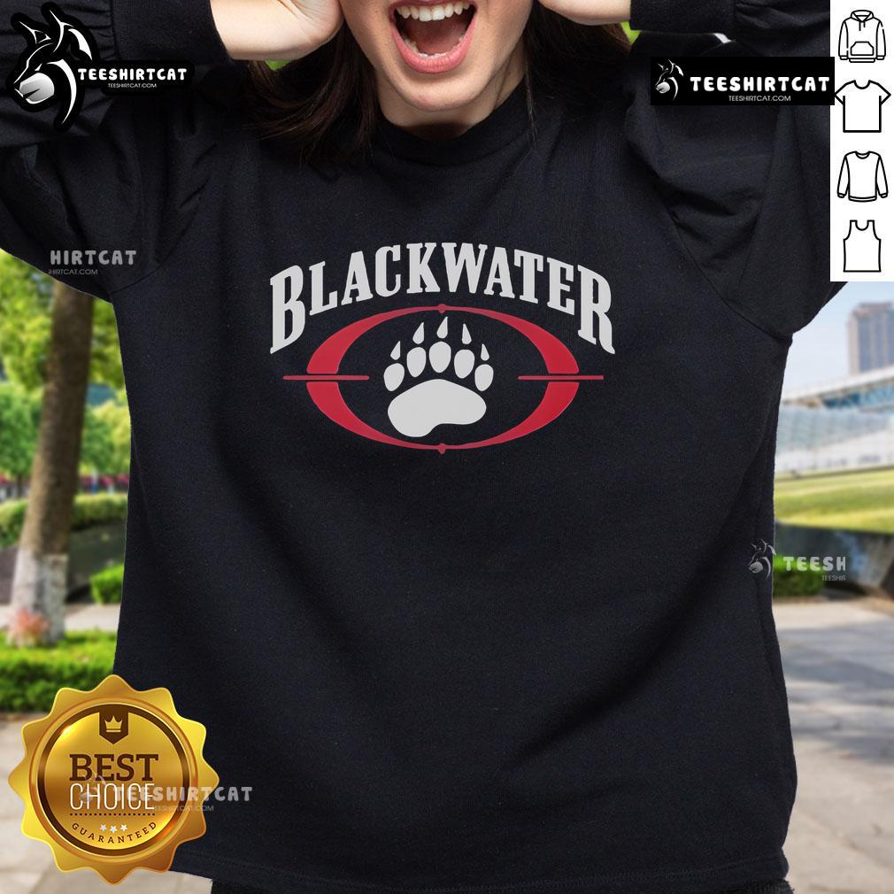 Official Blackwater Black Water Security sweatshirt featuring logo and comfortable design for security professionals.