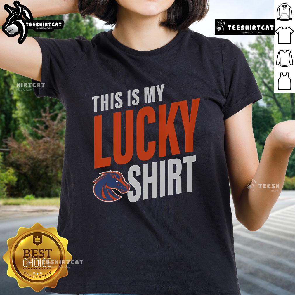 Official Boise State Broncos 'This Is My Lucky' Ladies Tee featuring vibrant team colors and stylish design.