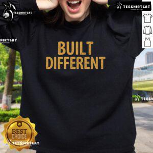Official Built Different Sweatshirt in black, showcasing a stylish design perfect for casual wear and comfort.