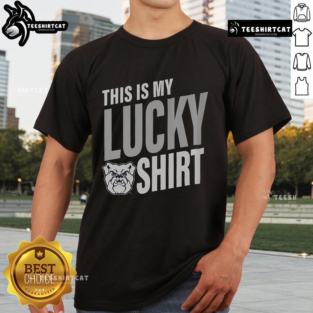 Official Butler Bulldogs 'This Is My Lucky T-Shirt' featuring team colors and logo, perfect for fans and game day wear.