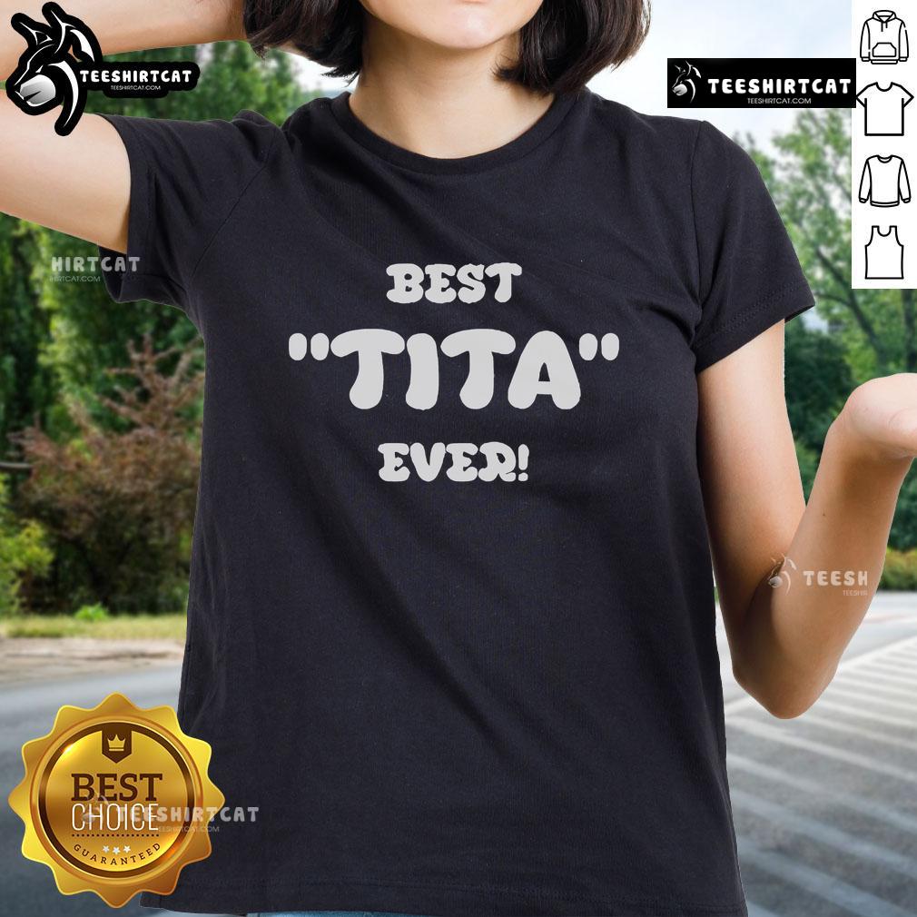 Official Cardinal Tagle Best Tita Ever Ladies Tee featuring vibrant design and comfortable fit for stylish titas.