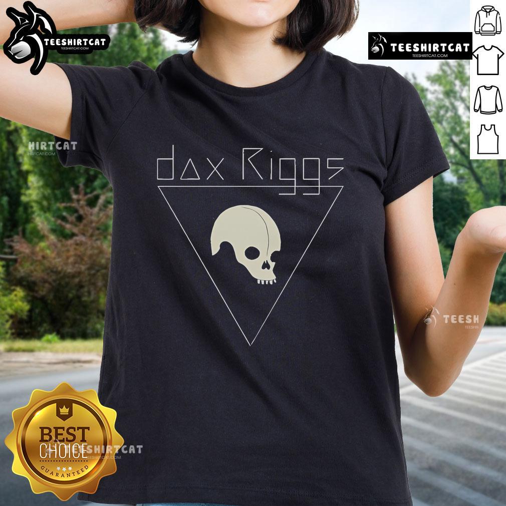 Alt Text: Official Dax Riggs 7 Songs Skull Ladies Tee featuring a stylish skull design for fans of alternative music.