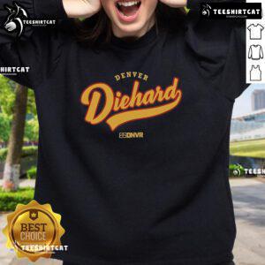 Alt Text: Official Denver Diehard DNVR sweatshirt featuring a bold logo, perfect for fans to show their team spirit.