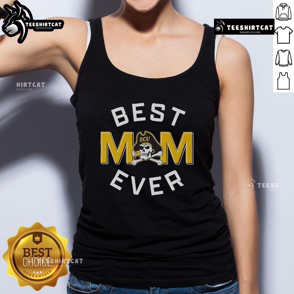 Official East Carolina Pirates Best Mom Ever Tank Top in purple, perfect for ECU fans celebrating Mother's Day.