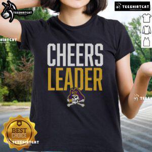 Womens Official East Carolina Pirates Cheers Leader Tee featuring vibrant team colors for spirited game day style.