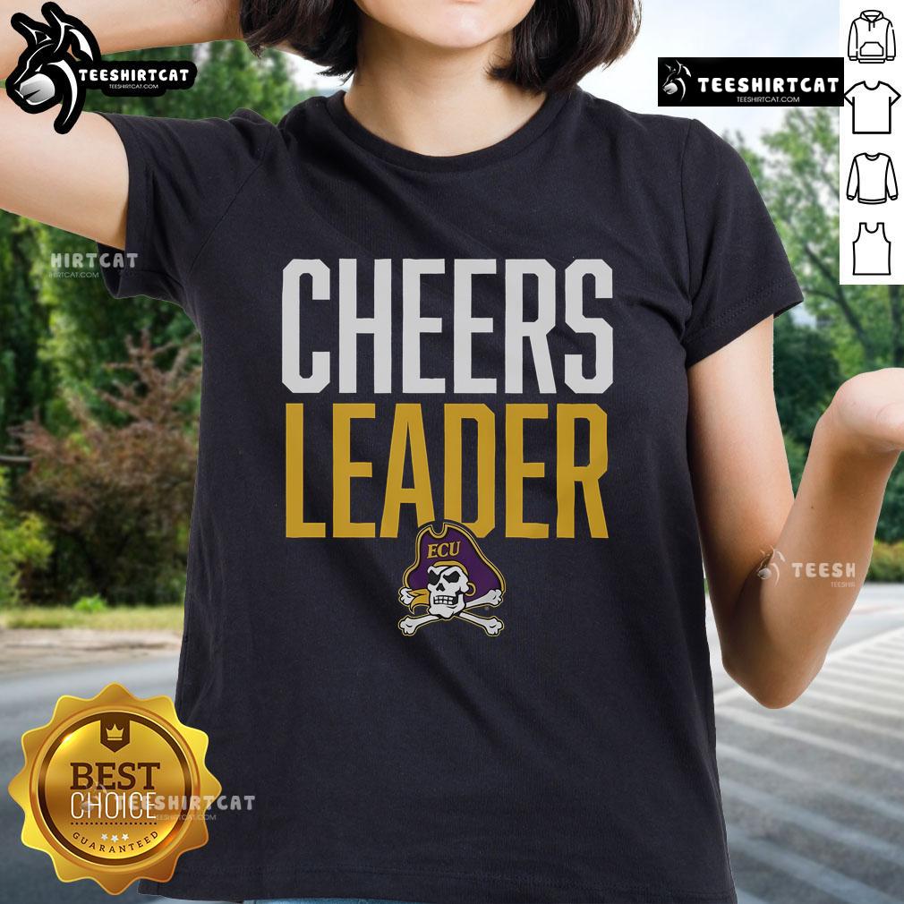 Womens Official East Carolina Pirates Cheers Leader Tee featuring vibrant team colors for spirited game day style.