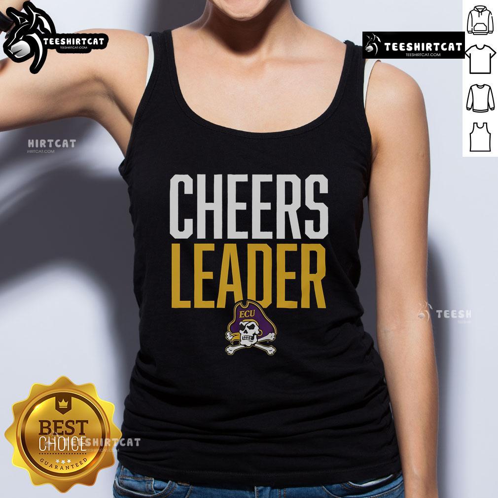 Alt Text: Official East Carolina Pirates Cheers Leader Tank Top featuring vibrant team colors and logo for spirited fans.