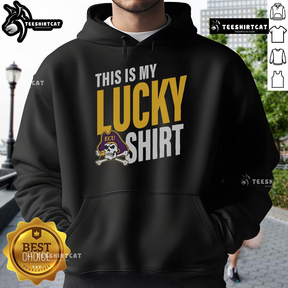 Alt Text: Official East Carolina Pirates hoodie in vibrant colors, perfect for showing team spirit and luck on game day.