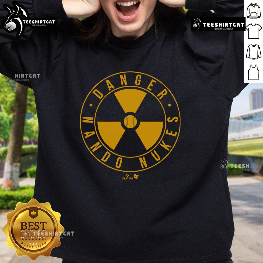 Official Fernando Tatis Jr. Nando Nukes sweatshirt featuring vibrant graphics and a comfortable fit for fans.