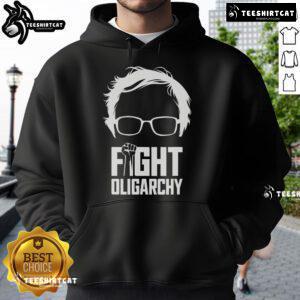 Official Fight Oligarchy Protest hoodie featuring Bernie Sanders and AOC designs for activists and supporters.